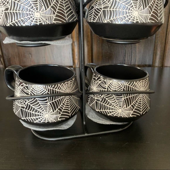 Spider Webs Halloween Mug Stack with Stand - Coco & Lola - Picture 13 of 15